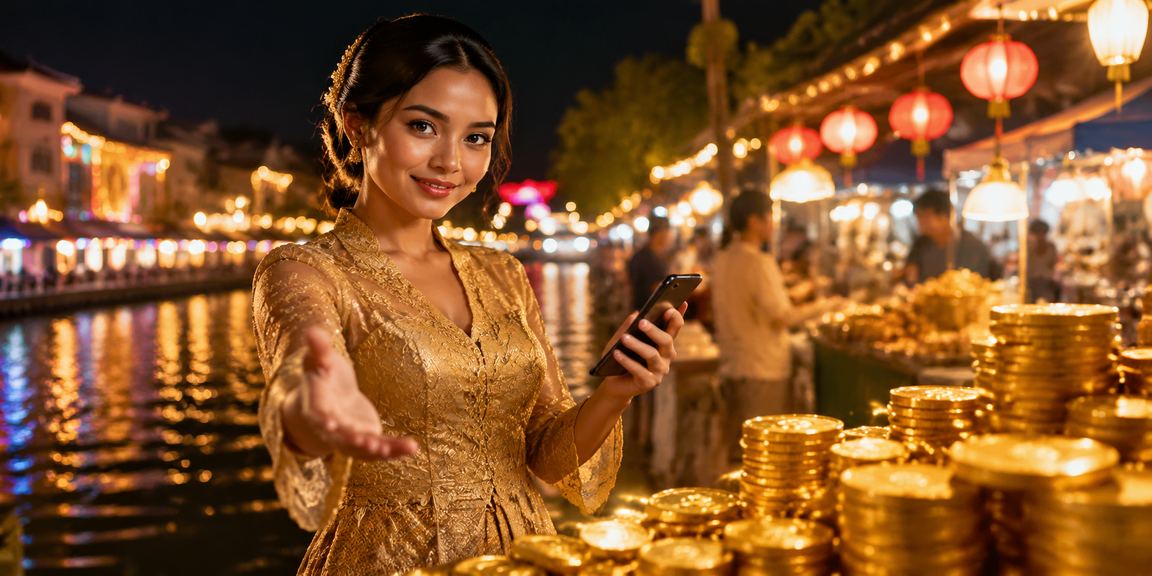 Proses deposit pertaruhan bergaya kebaya dari Melaka Malaysia