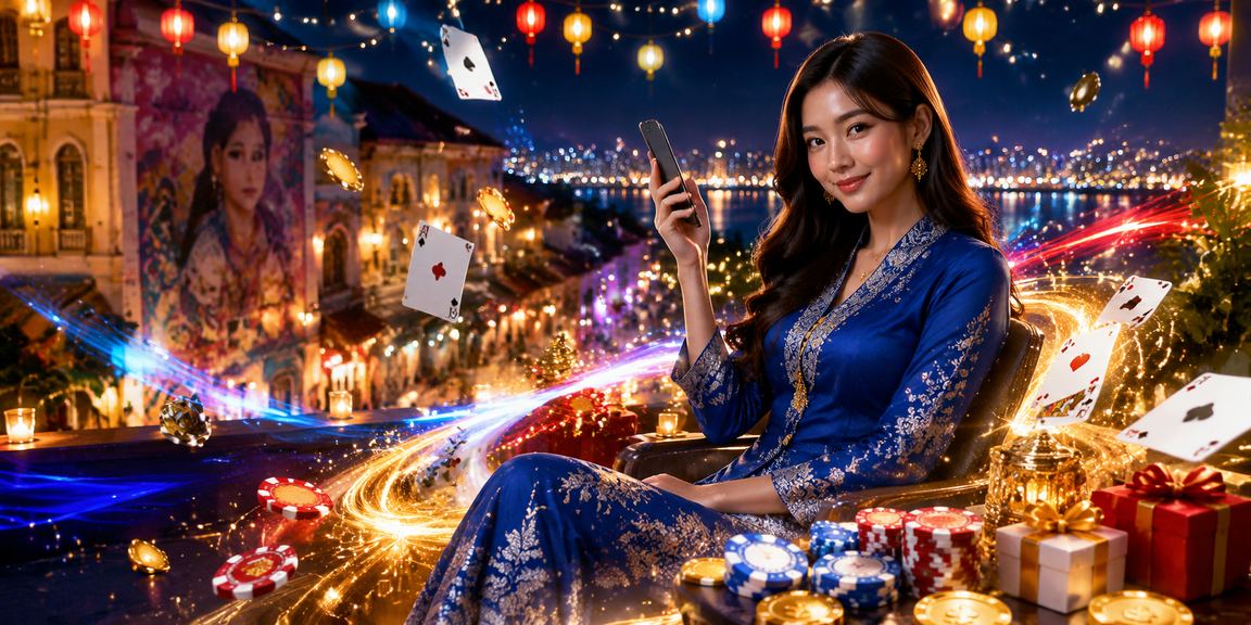 Permainan poker dan baccarat bergaya baju kurung di Penang Malaysia